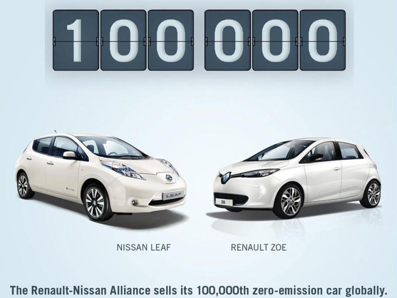 RENAULT-NISSAN: 100.000 veicoli elettrici