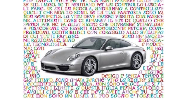 L’auto e la campagna pubblicitaria Porsche
